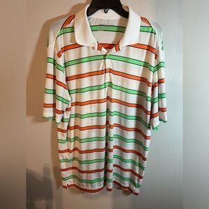 Men’s Nike Dri-Fit Striped Polo Size Tall L